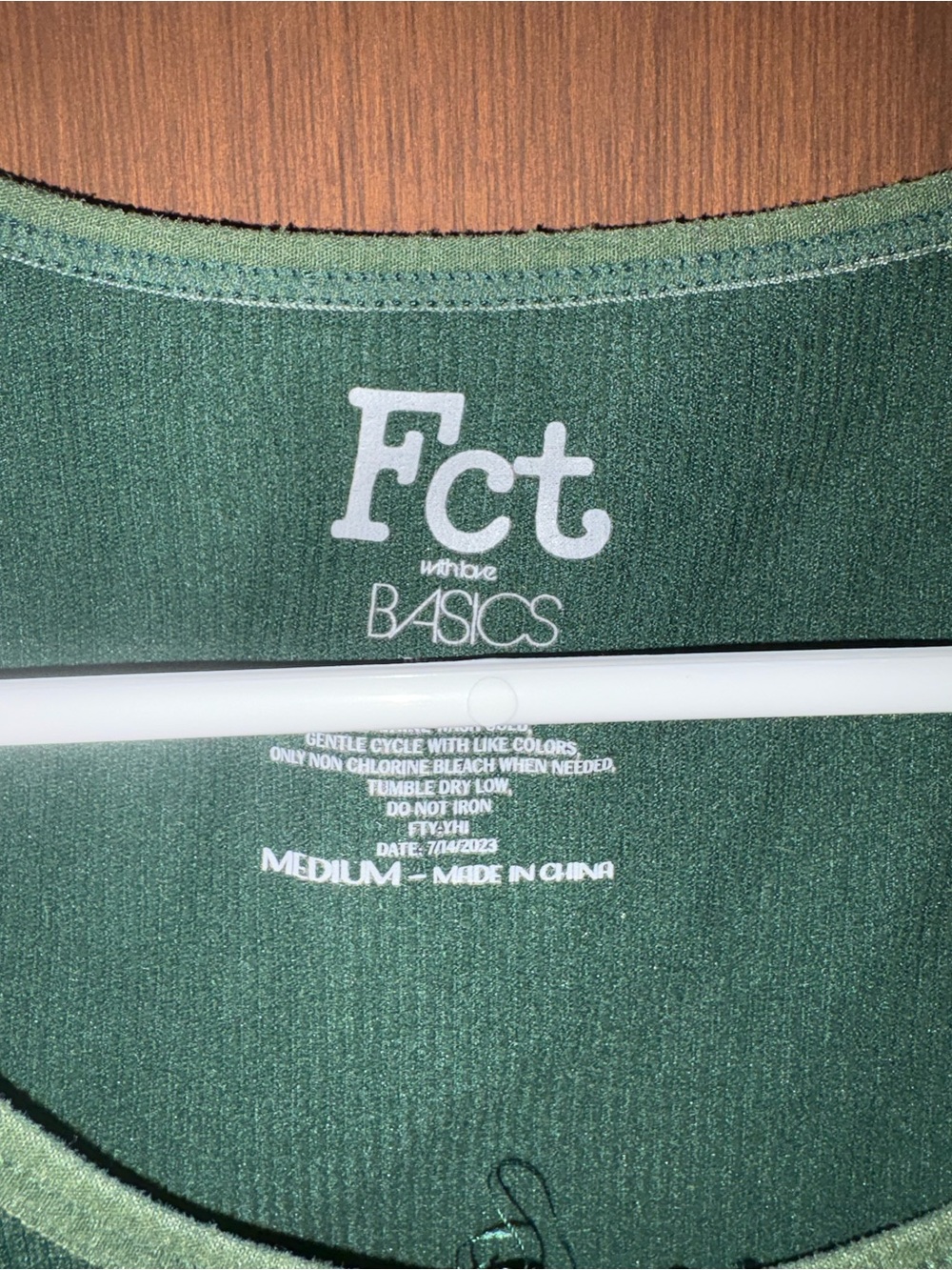 Fct Green Ribbed Zip-Front Crop Top - Picture 5 of 5